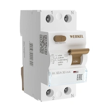 Изображение Устройство защитного отключения 1P+N 63A 30 mA type А 6 кА W812P636